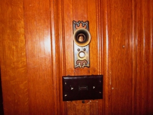 The "speaking tube" intercom system in Craigdarroch Castle, Victoria BC. Photo by P. Rickrode September 2014.