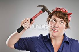 woman head hammer